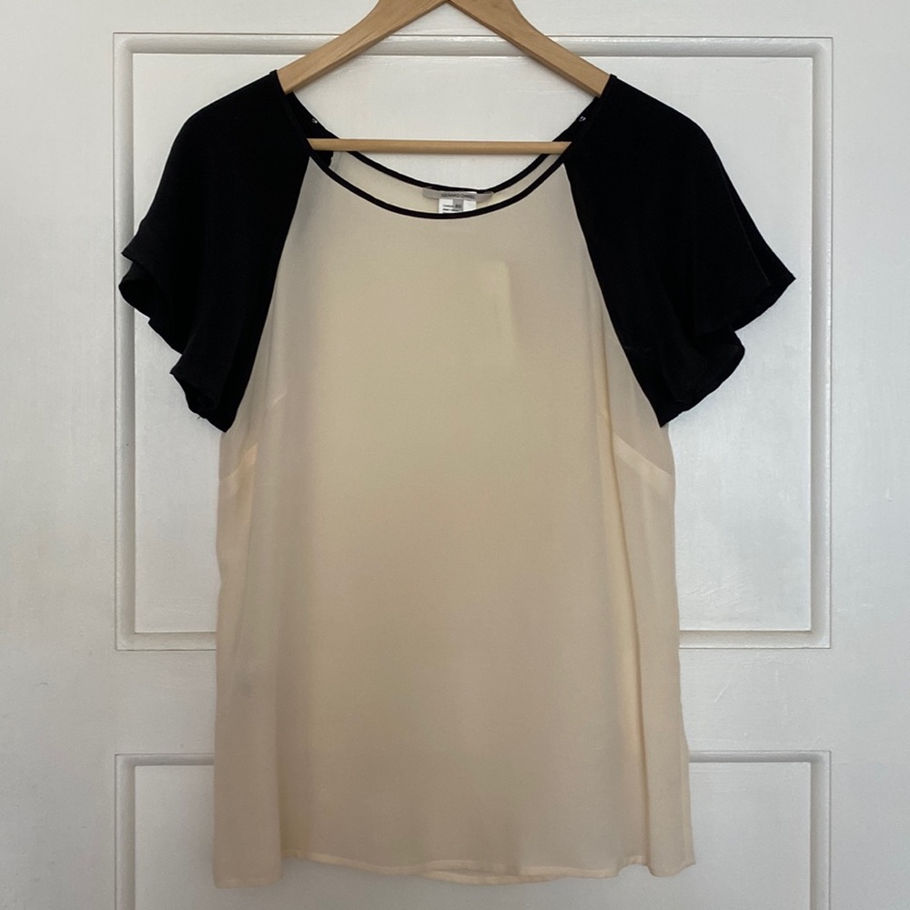 NWT Gerard Darel silk baseball-sleeve top